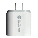 36W Dual USB Super Fast Charger QC3.0+PD with USB and Type-C Power Adapter