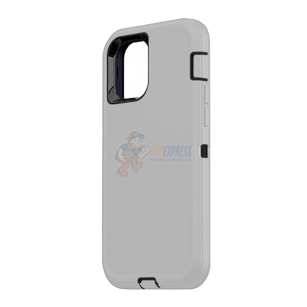 iPhone 12 / iPhone 12 Pro 6.1" Shockproof Defender Case Cover - Light Grey