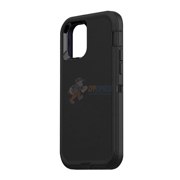 iPhone 12 Pro Max Shockproof Defender Case Cover - Black