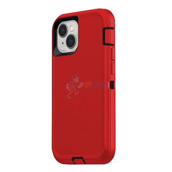 iPhone 14 Shockproof Defender Case Cover - Red