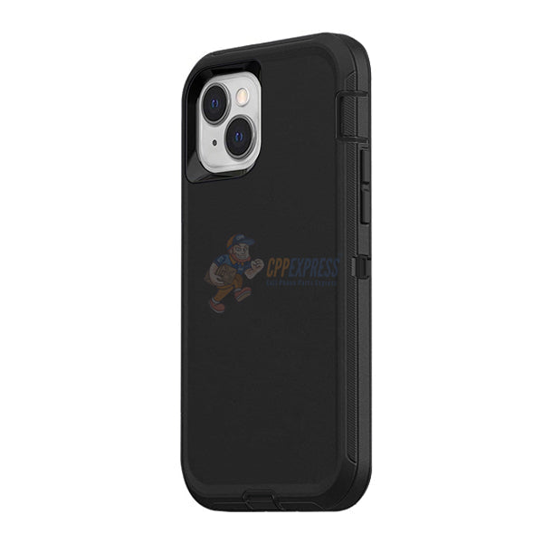 iPhone 14 Plus Shockproof Defender Case Cover - Black