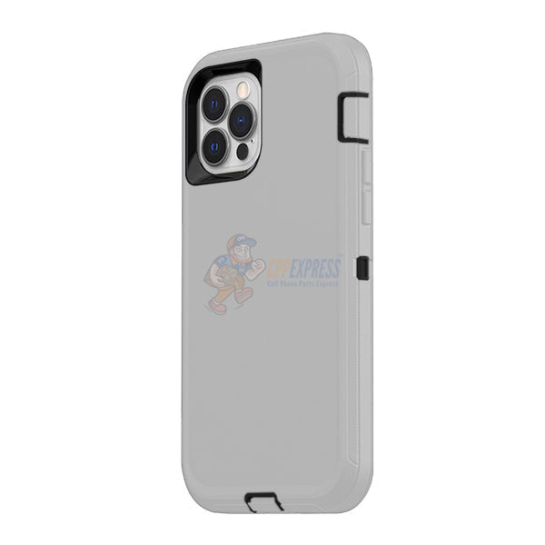 iPhone 14 Pro Max Shockproof Defender Case Cover - Light Grey