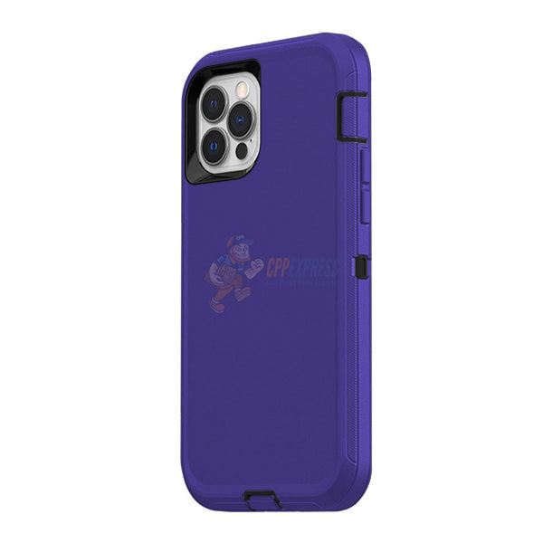 iPhone 14 Pro Max Shockproof Defender Case Cover - Purple