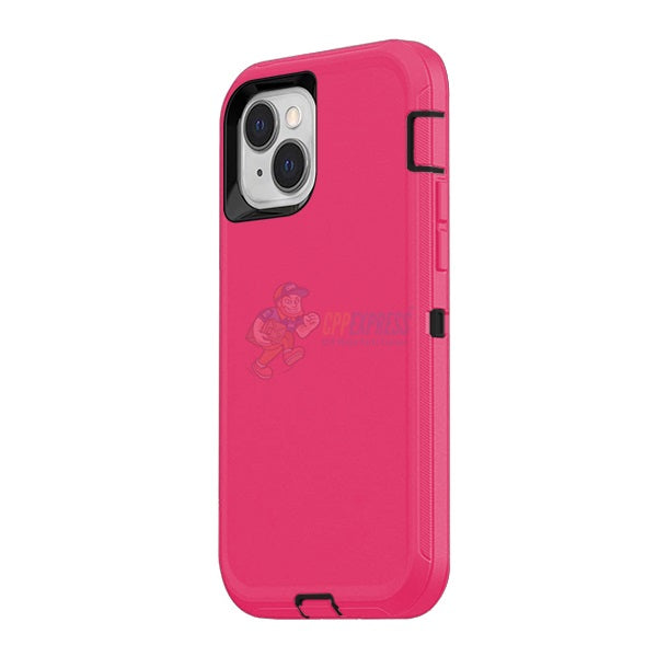 iPhone 15 Plus Shockproof Defender Case Cover - Hot Pink