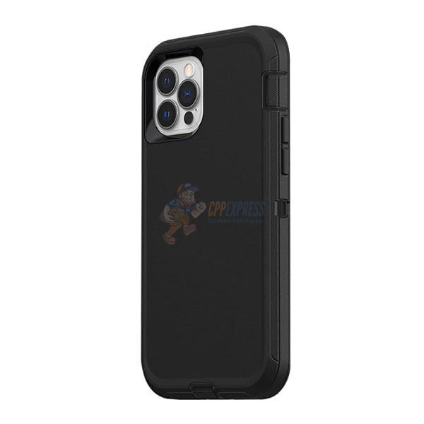 iPhone 15 Pro Max Shockproof Defender Case Cover - Black