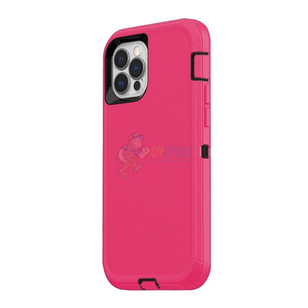 iPhone 15 Pro Max Shockproof Defender Case Cover - Hot Pink