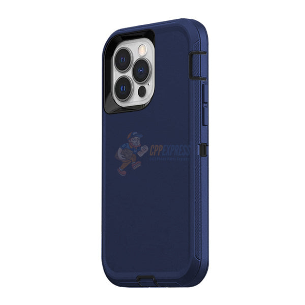 iPhone 15 Pro Shockproof Defender Case Cover - Dark Blue