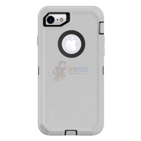 iPhone 7 / iPhone 8 Shockproof Defender Case Cover - Light Gray