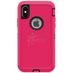 iPhone XS Max Shockproof Defender Case Cover - Hot Pink