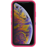 iPhone XS Max Shockproof Defender Case Cover - Hot Pink