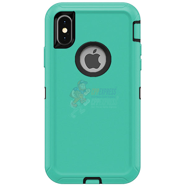 iPhone XS Max Shockproof Defender Case Cover - Light Blue