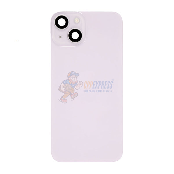 iPhone 14 Plus Mid-Frame Housing with Power/Volume Button and Back Glass with Steel Plate and Wireless Charge Flex Cable - Purple