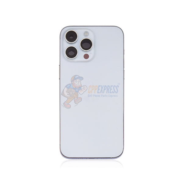 iPhone 14 Pro Max Battery Back Door - Perfect Fit Premium Back Cover Case Housing Includes Power, Volume and Wireless Charge Flex Cable - White