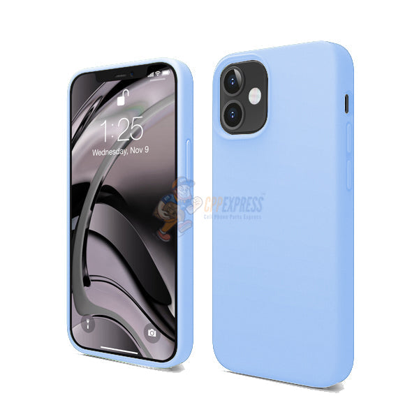 iPhone 12 Mini 5.4" Slim Soft Silicone Protective ShockProof Case Cover - Light Blue