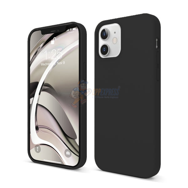 iPhone 12 6.1" Slim Soft Silicone Protective ShockProof Case Cover - Black