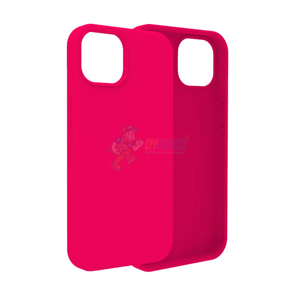 iPhone 13 Slim Soft Silicone Protective ShockProof Case Cover - Fluorescent Rose Red