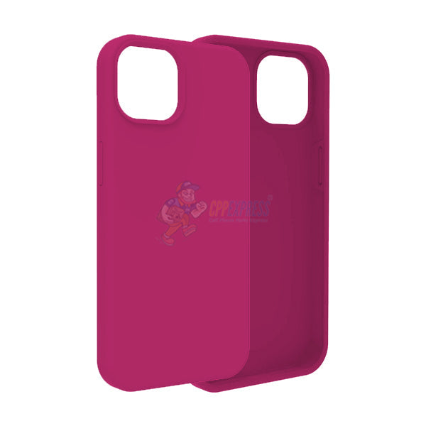 iPhone 14 Plus Slim Soft Silicone Protective ShockProof Case Cover - Pitaya
