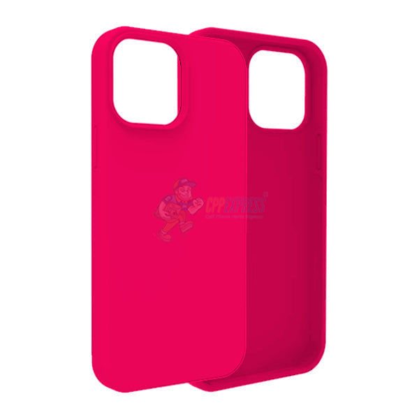 iPhone 15 Pro Max Slim Soft Silicone Protective ShockProof Case Cover - Fluorescent Rose Red