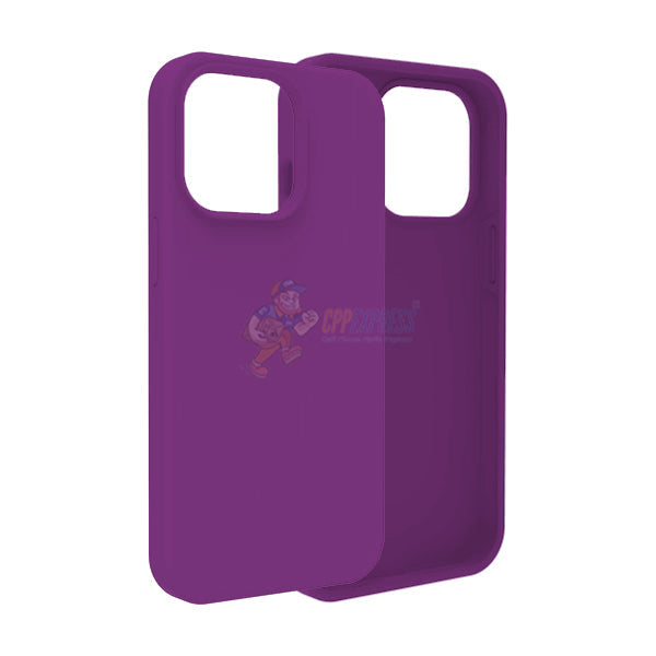 iPhone 15 Pro Slim Soft Silicone Protective ShockProof Case Cover - Dark Purple
