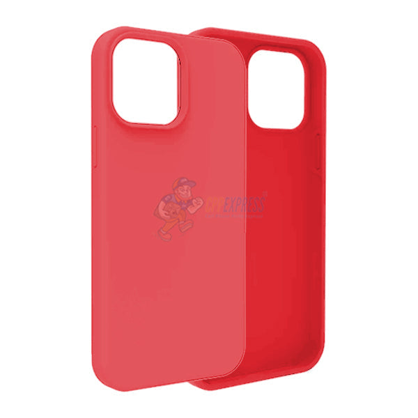iPhone 13 Pro Max Slim Soft Silicone ShockProof Protective Case Cover -  Peach Red