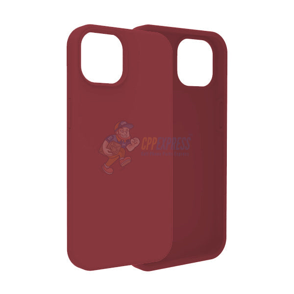 iPhone 13 Mini Slim Soft Silicone ShockProof Protective Case Cover - Burgandy