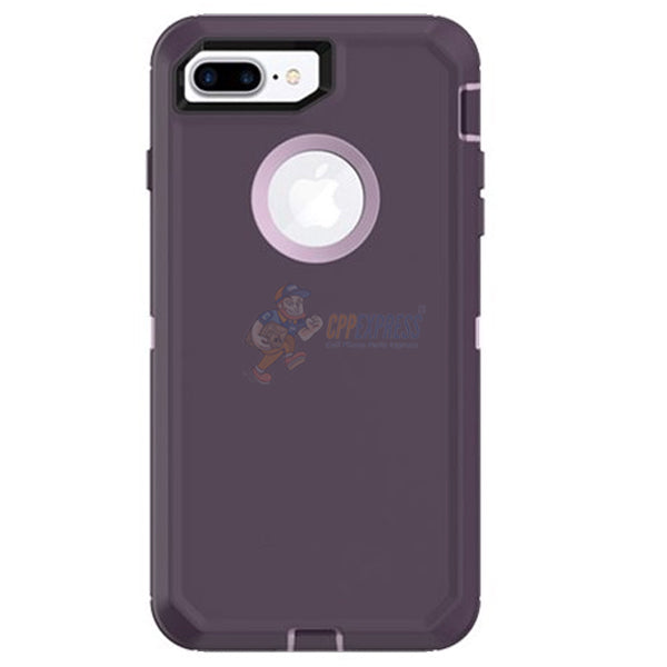 iPhone 7 Plus / iPhone 8 Plus Shockproof Defender Case Cover - Purple