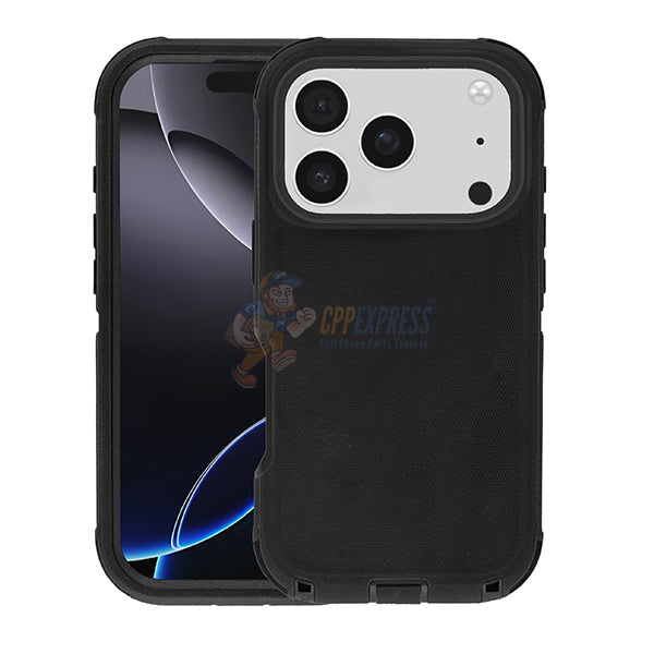 iPhone 17 Pro Heavy Duty Shockproof Rugged Protective Defender Case Cover