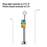 Tzumi On Air Flex Duo 3.5 inches LED Ring Light and Phone Mount